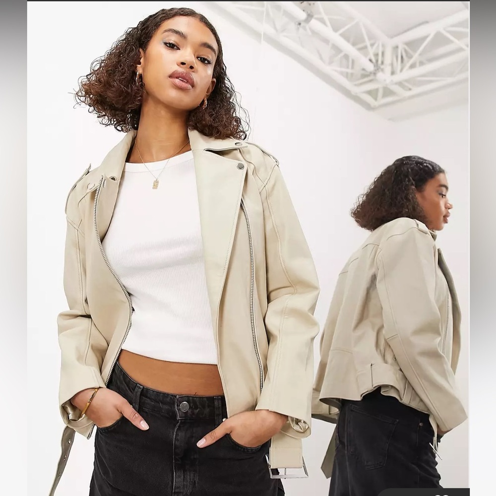 Leather Oversized Jacket